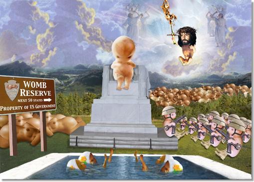 Pic: "Unborn In The USA" - Graphic, © Angela Tyler-Rockstroh 2005. All rights reserved. (Please, do not steal.) - size 39kb