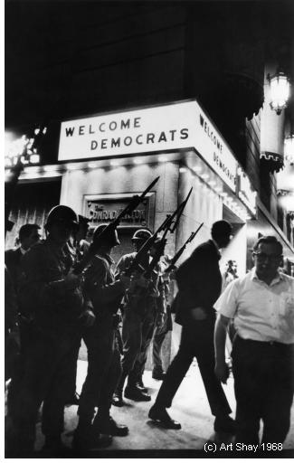 Pic: "Welcome Democrats" - © 1968 Art Shay - Please do not steal - Size: 27k
