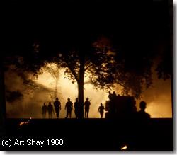 Pic: "Cops shooting teargas" - © 1968 Art Shay - Please do not steal - Size: 9k