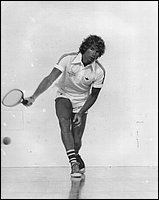 Pic: "Best backhand in history of racquetball" - © 1973 Leach Industries - Please do not steal - Size: 8k